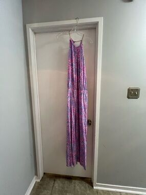 Lilly Pulitzer Pink and Blue Floral Print Top